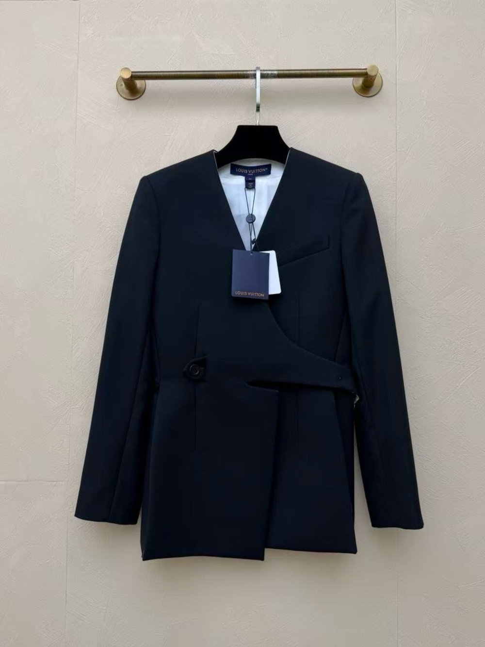 Louis Vuitton Navy and Gold Label Blouse